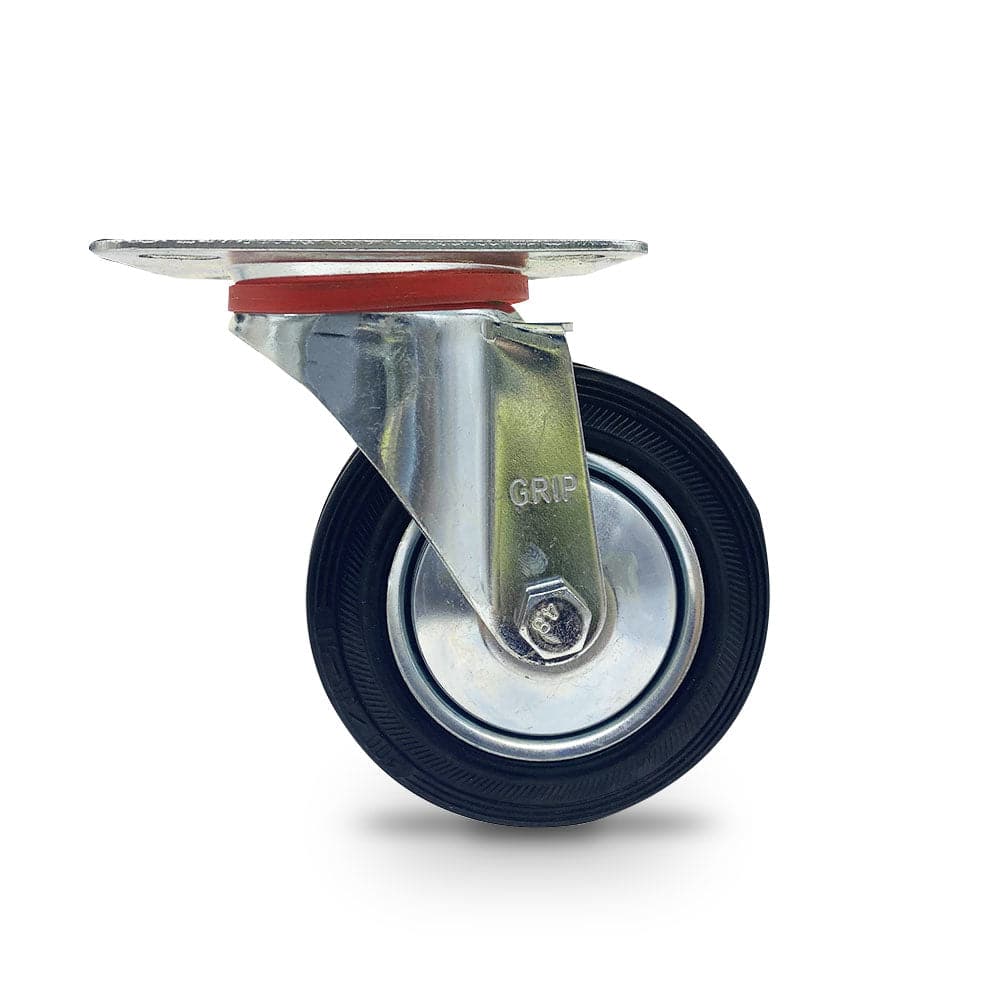 Grip Grip 43023 100mm 70kg Rubber Moulded Steel Core Swivel Castor