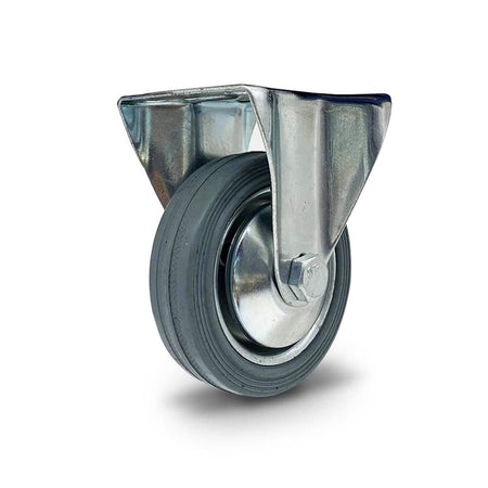Grip Grip 43051 75mm 50kg Grey Rubber Moulded Steel Core Fixed Castor