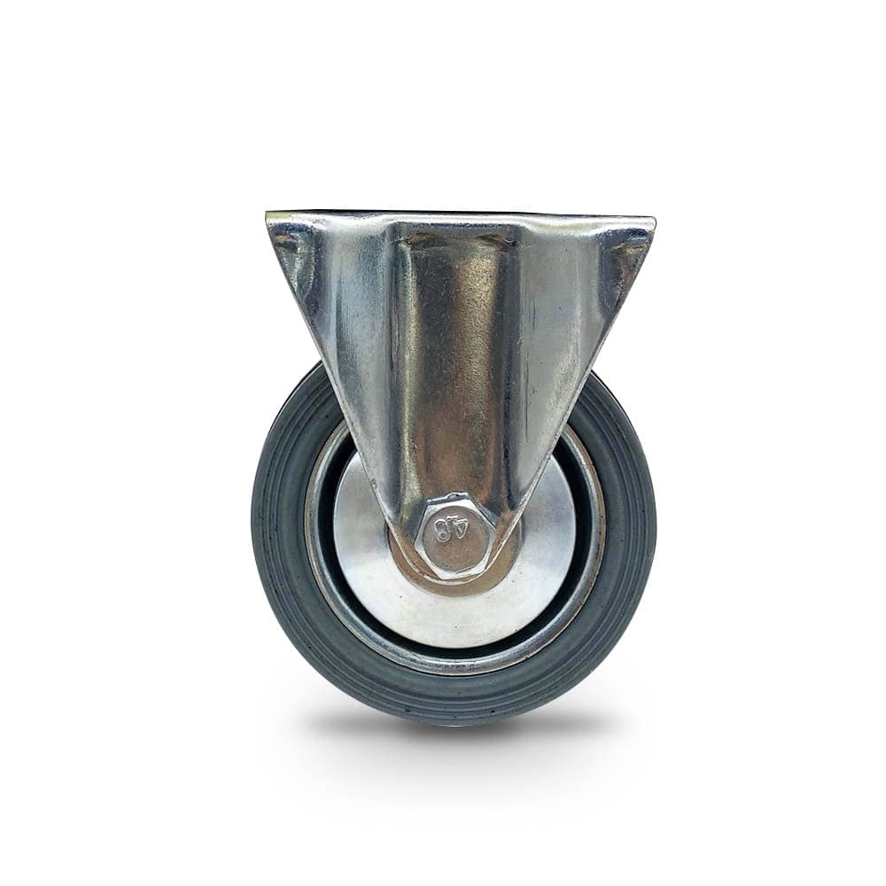 Grip Grip 43051 75mm 50kg Grey Rubber Moulded Steel Core Fixed Castor
