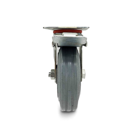 Grip Grip 43059 125mm 100kg Grey Rubber Moulded Steel Core Swivel Castor with Brake