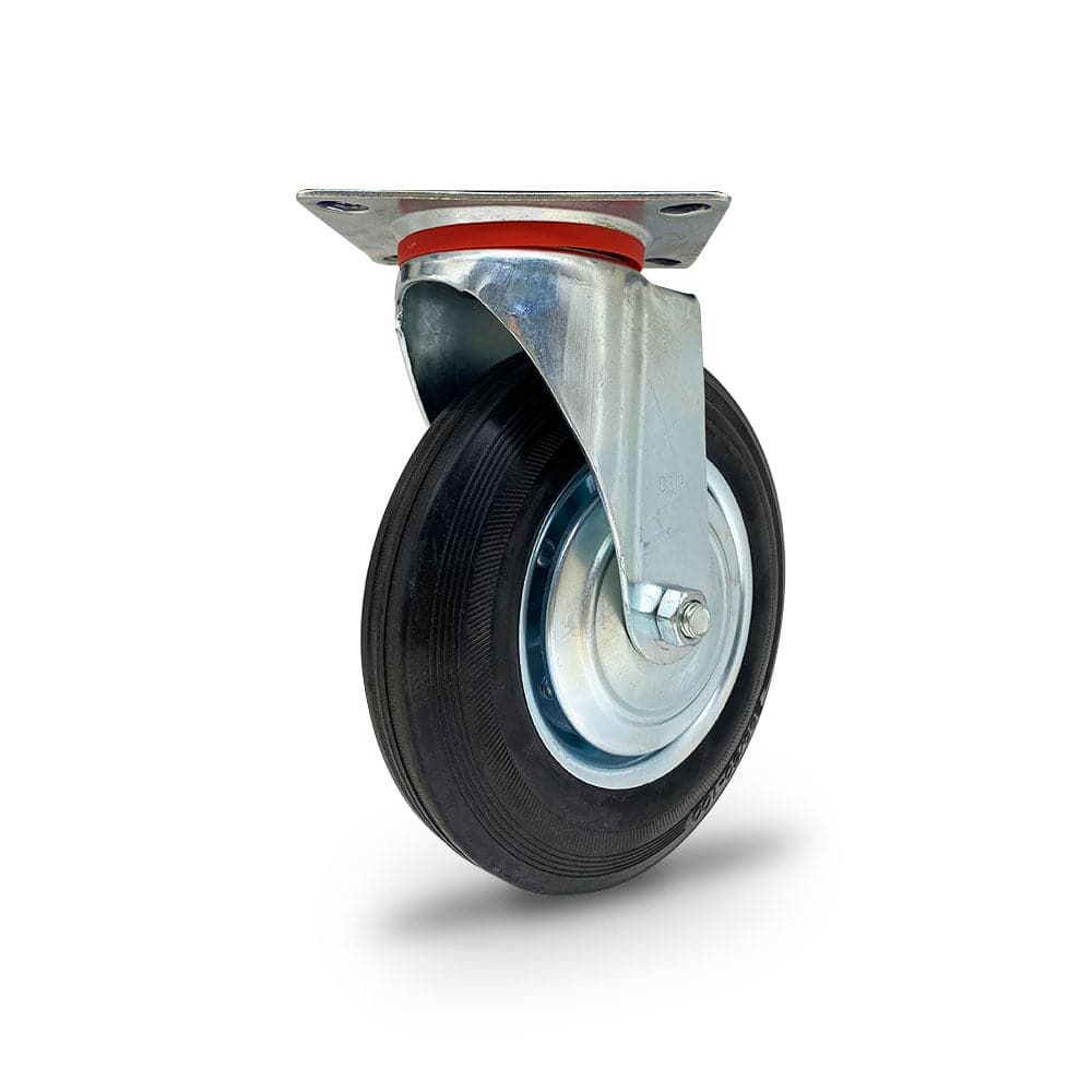 Grip Grip 43030 200mm 185kg Rubber Moulded Steel Core Swivel Castor