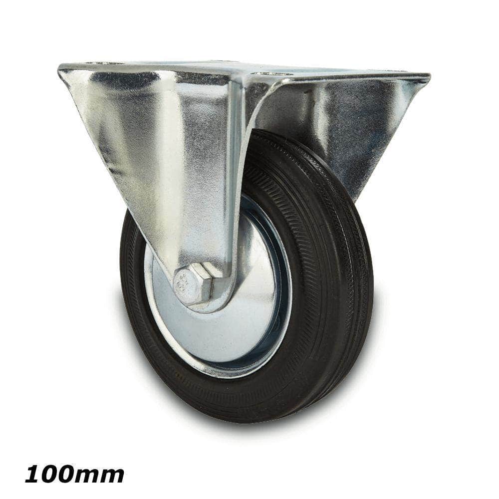 Grip Grip 43024 100mm 70kg Rubber Moulded Steel Core Fixed Castor